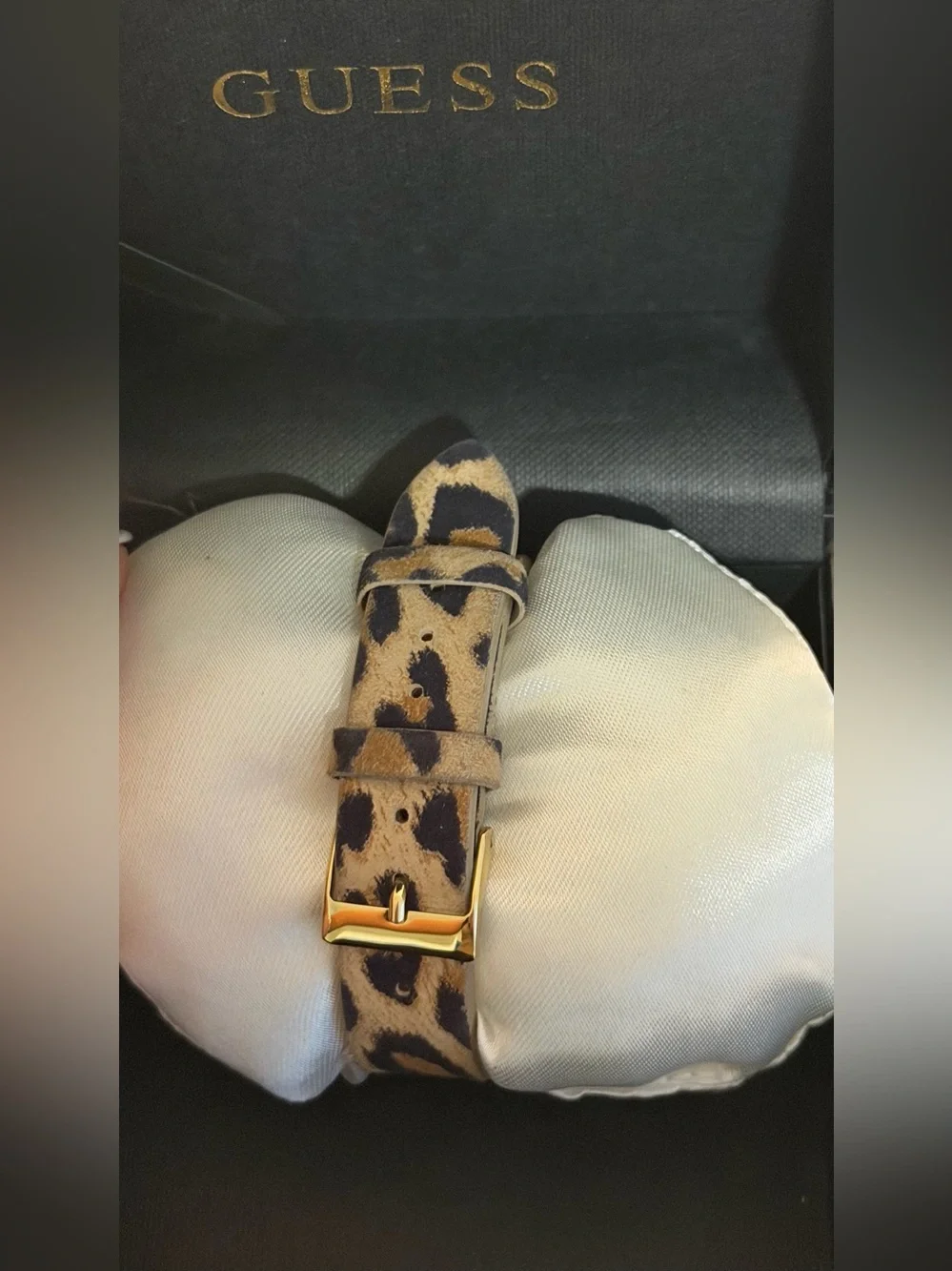 Guess Black Watch Accessory Box with Gold Logo